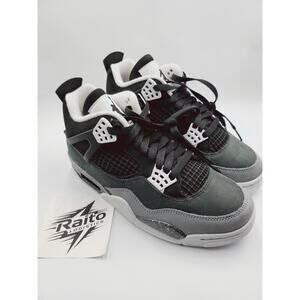 Men Sz 7 Nike Air Jordan 4 Retro Fear Black White FQ8138-002 / Wmns 8.5 New